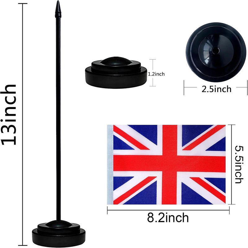 TSMD 50 Countries International World Desk Flags Set Small Mini Office Table Stick Flag with Stand Base,5x8 Inch - Image 2
